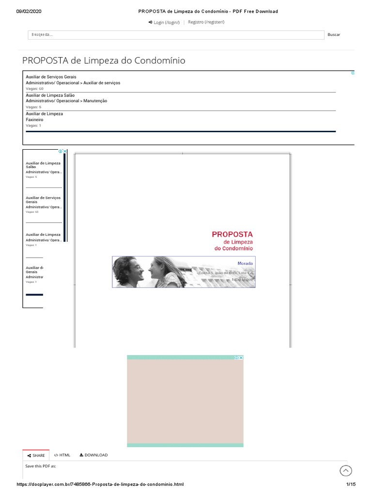 PROPOSTA de Limpeza do Condomínio - PDF Free Download.pdf, PDF, Condomínio
